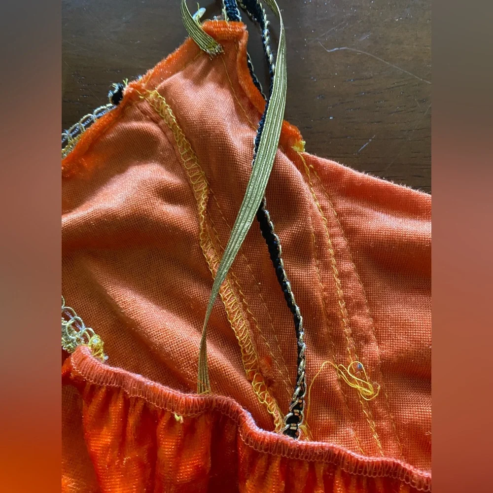 Rubies Elf / fire youth one size Halloween dress. Includes slippers.